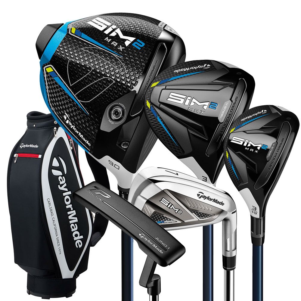 TaylorMade SIM2 Max 男用套桿#1,#3木+#U4鐵木+#5-P+S (鐵身KBS MAX85)+1推(N7522226)+Bag(U2199301)11支 ,獨賣款