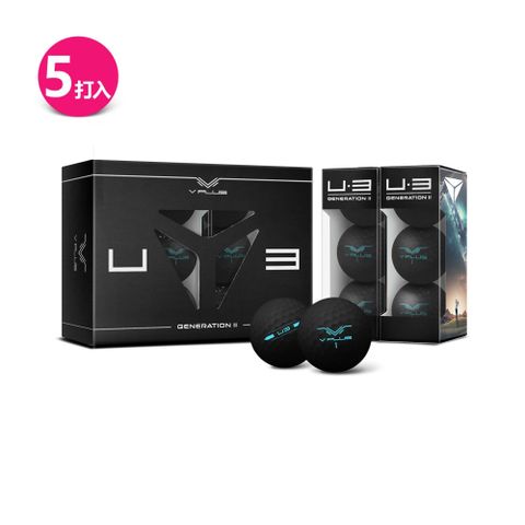 V PLUS U3 Generation II 高爾夫球 ,闇黑 DARKNESS (3-piece)(獨賣款)*5打入