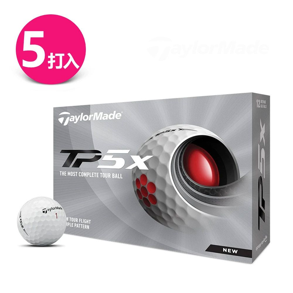 TaylorMade  TP5X Golf Ball 高爾夫球 ,5-piece (12/DZ) N76000 五層球*5打入