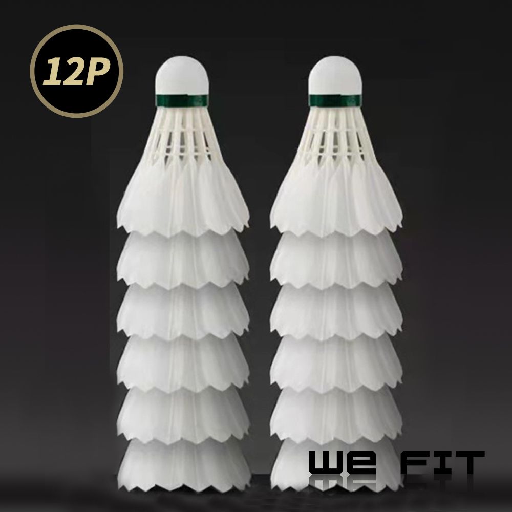  【WE FIT】鵝毛複合軟木球頭羽毛球12入(SG155)