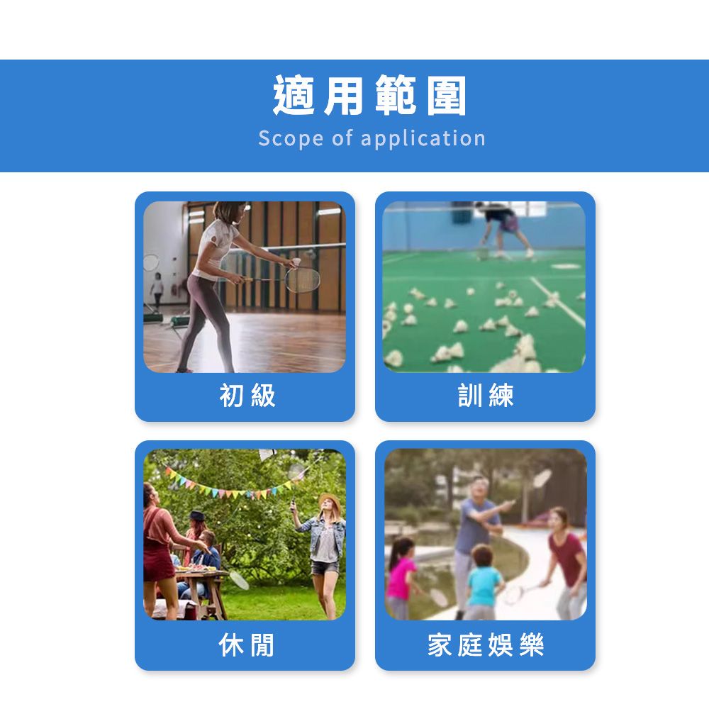 適用範圍Scope of application初級訓練休閒家庭娛樂