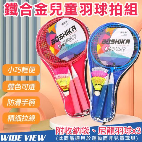 【WIDE VIEW】鐵合金兒童羽毛球拍2入組(BR-101)