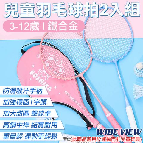 【WIDE VIEW】鐵合金兒童羽毛球拍2入組(BR-230)