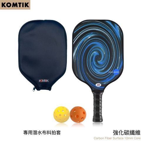 KOMTIK_碳纖維匹克球拍10mm拍芯 Panel Sound 型號 PS-001 - 1拍組 附拍套