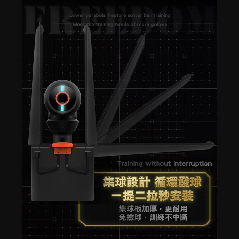  PONGBOT 龐伯特 OMNI黑橙尊爵版人工智能AI桌球發球機/乒乓球機器人.自動發球器 乒乓球機器人 一人打球