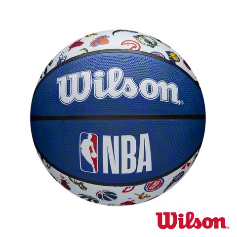 WILSON NBA ALL TEAM 隊徽球 隊徽球 白 橡膠 籃球 7號