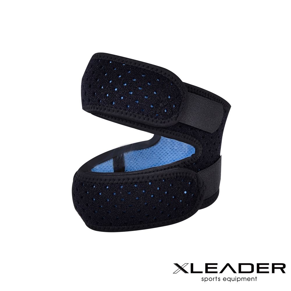 LEADER XE-02 運動防護 進階雙重加壓透氣減震髕骨帶 黑色 單只入