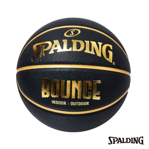 SPALDING 斯伯丁 Bounce 籃球 PU 7號 黑/金