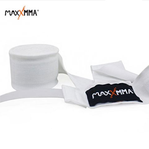 MaxxMMA 彈性手綁帶-白色(5米)一雙/ 散打/搏擊/MMA/格鬥/拳擊/綁手帶
