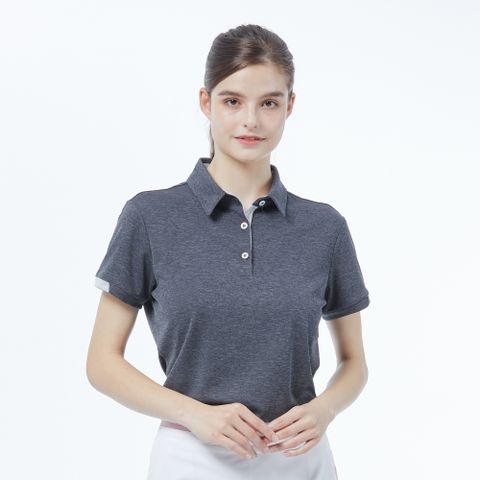【Snowbee 司諾比】女士素面麻花短袖Polo衫(女款高爾夫球衫 吸濕排汗 透氣 修身上衣 高球球衣 女高爾夫)
