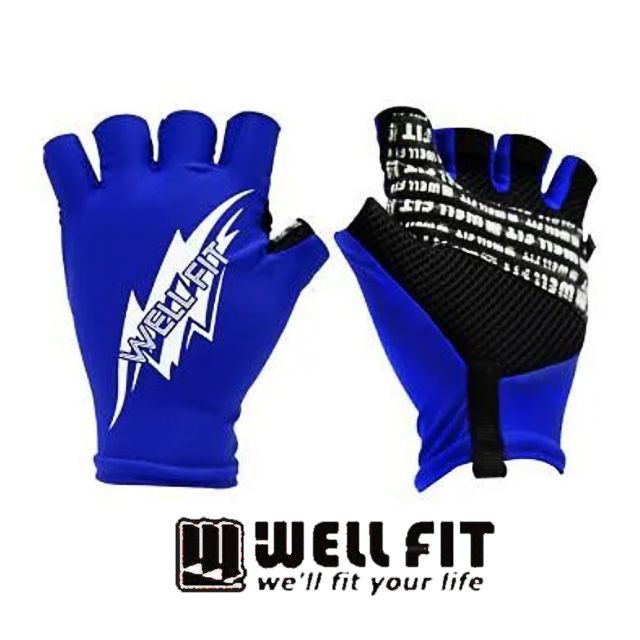 WELL FIT 威飛客 [ ] X-GEL防震 防滑 麂皮 透氣 專業車隊版腳踏車手套-閃電(黑色)