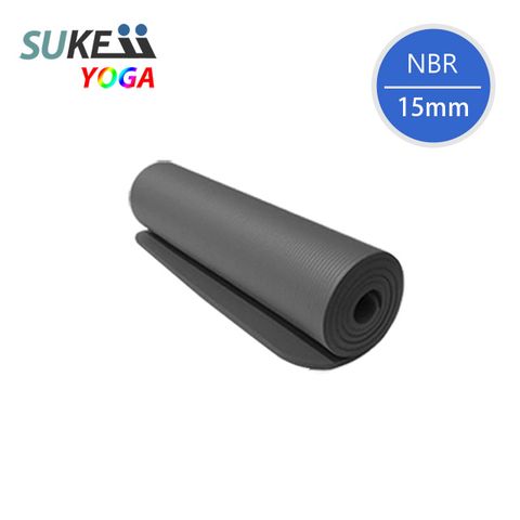 [SUKEII] NBR高密度瑜珈墊(15mm)-灰色