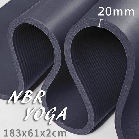[SUKEII]特厚款20mm NBR瑜珈墊(黑色)