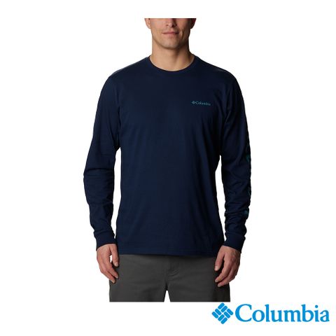 Columbia 哥倫比亞 男款 - Rockaway River™ 彈性長袖上衣-深藍 UXM95480NY-HF