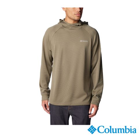 Columbia 哥倫比亞 男款 - Black Mesa™ 快排連帽長袖上衣-軍綠 UAM17800AG-HF