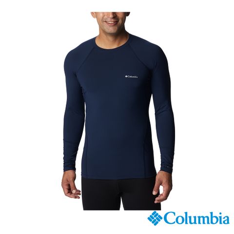 Columbia 哥倫比亞 男款 - Midweight Stretch™ 保暖快排內著上衣-深藍 UAM63230NY-HF
