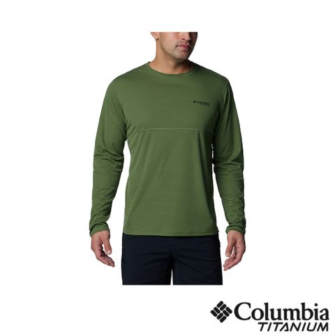 Columbia 哥倫比亞 男款 - 鈦 酷涼快排長袖上衣-綠色 UAE55900GR (2024春夏)