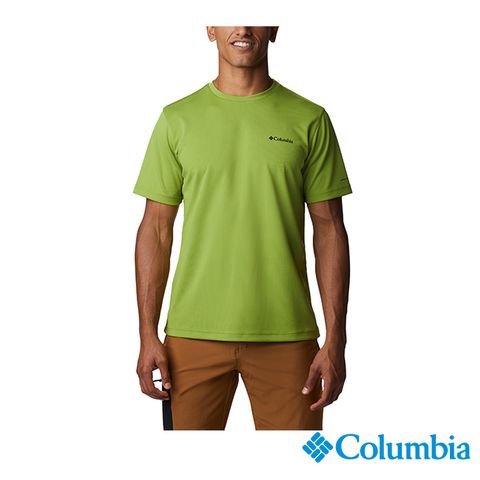 Columbia哥倫比亞 男款- UPF30 冰紗快排短袖上衣-抹茶綠 UEE03050MI
