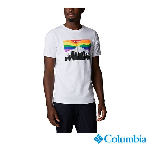 Columbia哥倫比亞 男款 - UPF50快排短袖上衣- 白色 UAE08060WT