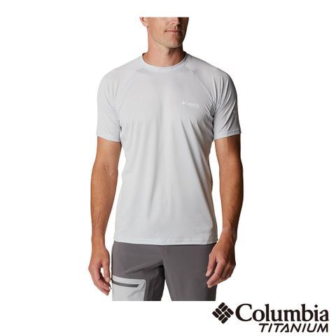 Columbia 哥倫比亞 男款 - 鈦 Omni-Wick™快排UPF50酷涼短袖上衣-灰色 UAE43990GY