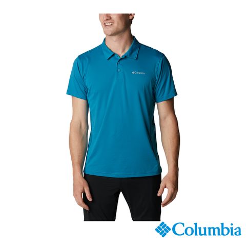 Columbia 哥倫比亞 男款- Omni-Shade UPF50 酷涼快排Polo衫-藍色 UAE92290BL