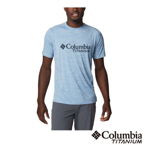 Columbia 哥倫比亞 男款 - 鈦 Omni-Wick™快排短袖上衣-藍色 UAE51530BL (2023春夏)