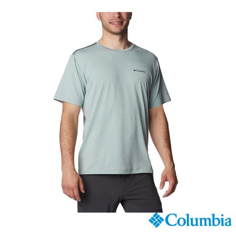 Columbia哥倫比亞 男款-UPF50快排短袖上衣-藍色 UAE03220BL (2023春夏)
