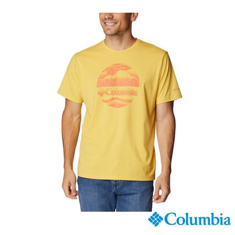 Columbia 哥倫比亞 男款-Omni-Shade UPF50快排短袖上衣-黃色 UAE08060YL (2023春夏)