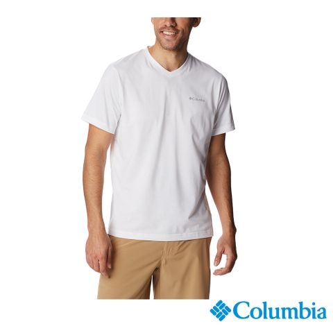 Columbia 哥倫比亞 男款-Omni-Shade UPF50快排短袖上衣-白色 UAE13530WT (2023春夏)