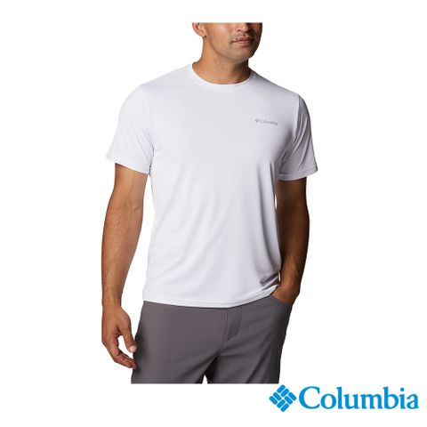 Columbia 哥倫比亞 男款-Omni-Wick 快排短袖上衣-白色 UAE14190WT (2023春夏)