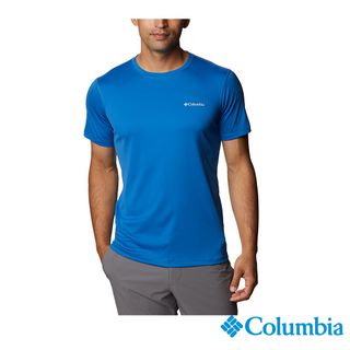Columbia 哥倫比亞 男款-OFZ涼感UPF30快排短袖上衣-藍色 UAE60840BL (2023春夏)