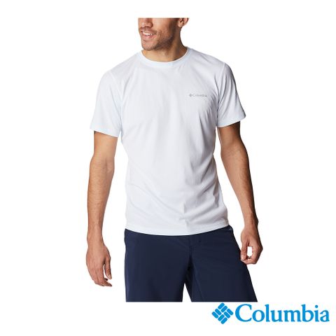 Columbia 哥倫比亞 男款-OFZ涼感UPF30快排短袖上衣-白色 UAE60840WT (2023春夏)