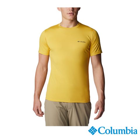 Columbia 哥倫比亞 男款-OFZ涼感UPF30快排短袖上衣-黃色 UAE60840YL (2023春夏)