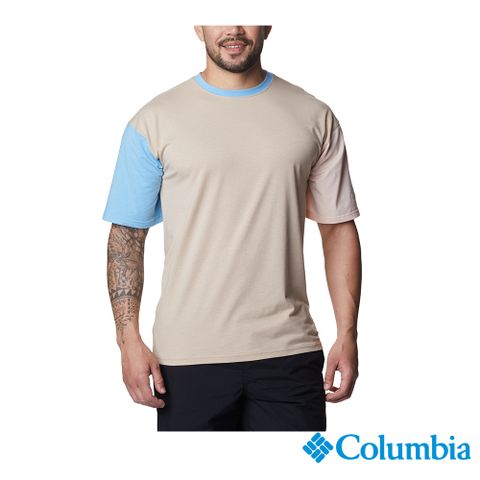 Columbia 哥倫比亞 男款-Omni-Shade UPF50快排短袖上衣-卡其 UAM93460KI (2023春夏)