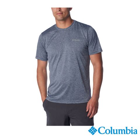 Columbia哥倫比亞 男款-快排短袖上衣-深藍色 UAE14190NY