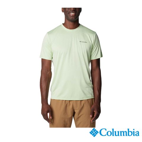 Columbia哥倫比亞 男款-快排短袖上衣-嫩綠色 UAE14190LM