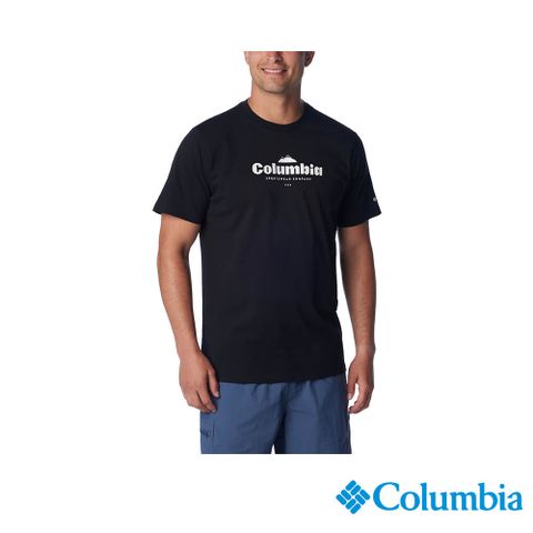 Columbia 哥倫比亞 男款- LOGO短袖上衣-黑色 UAO13630BK(2024春夏)