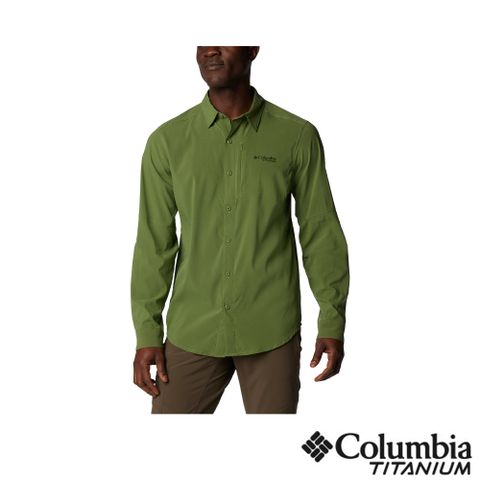 Columbia哥倫比亞 男款- 鈦 酷涼快排長袖襯衫-綠色 UAE47620GR (2024春夏)