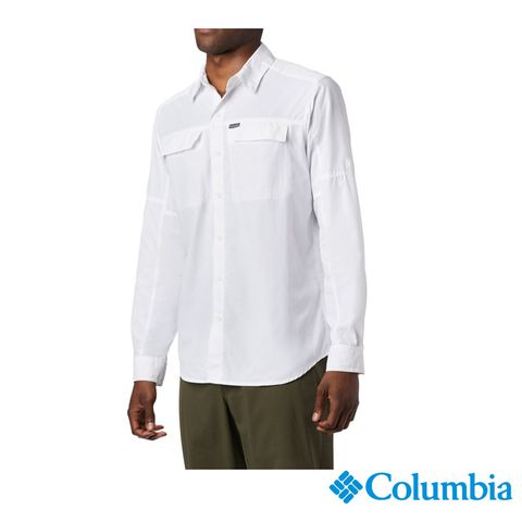 Columbia 哥倫比亞 男款 - UPF50快排長袖襯衫-白色 UAE06510WT