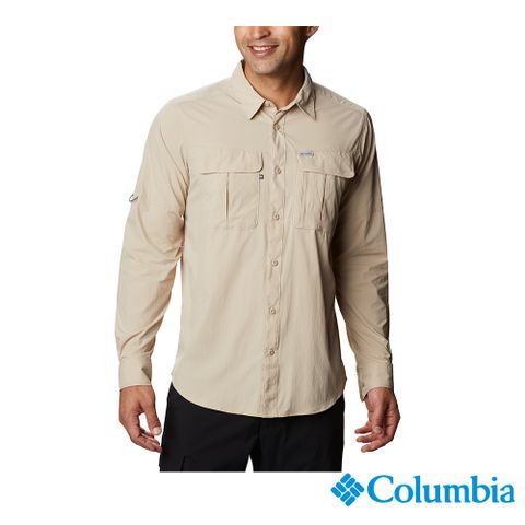 Columbia 哥倫比亞 男款 - UPF40快排長袖襯衫-卡其 UAE07620KI