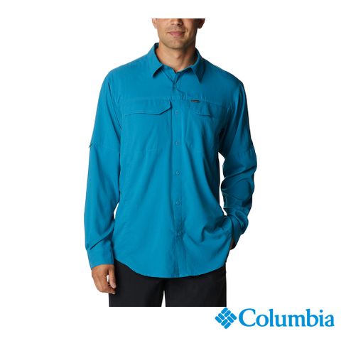 Columbia 哥倫比亞 男款 - UPF40快排長袖襯衫-藍色 UAE15680BL