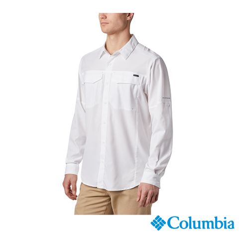 Columbia 哥倫比亞 男款 - UPF40快排長袖襯衫-白色 UAE15680WT