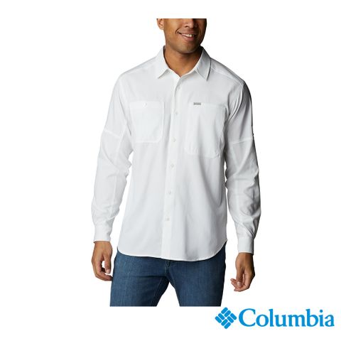 Columbia哥倫比亞 男款-UPF50快排長袖襯衫-白色 UAX16830WT (2023春夏)