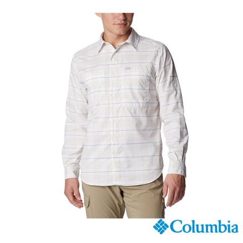 Columbia哥倫比亞  男款-超防曬UPF50快排長袖襯衫-米白 UAM35990BG (2023春夏)
