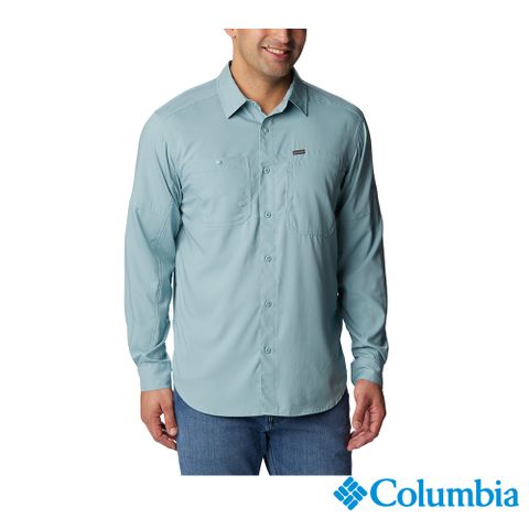 Columbia 哥倫比亞 男款 - Silver Ridge™ UPF 50防曬快排長袖襯衫-湖水藍 UAM16830AQ-HF