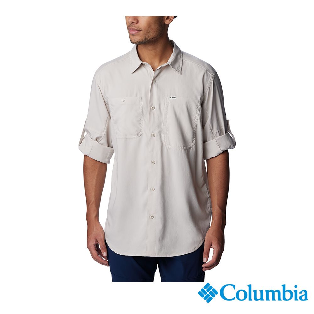Columbia 哥倫比亞   男款 - Silver Ridge UPF 50防曬快排長袖襯衫-卡其 UAM16830KI-HF