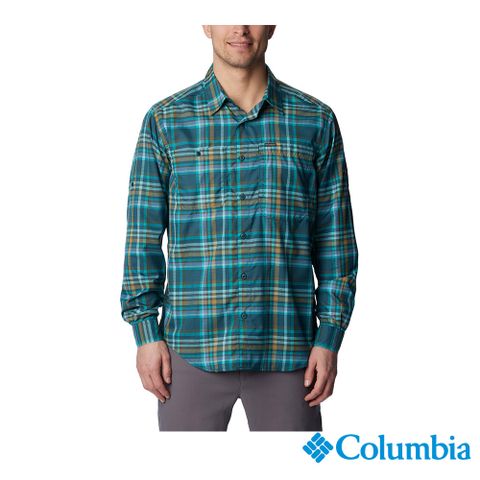 Columbia 哥倫比亞 男款 - Silver Ridge™ UPF 50防曬快排格紋長袖襯衫-藍色 UAM35990JC-HF