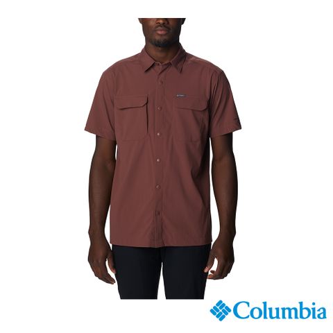 Columbia 哥倫比亞 男款 -Omni-Shield 超防潑短袖襯衫-暗紅 UAE55530WE (2023春夏)