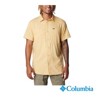 Columbia哥倫比亞 男款- 超防曬UPF50快排短袖襯衫-黃色 -UAE15170YL(2024春夏)