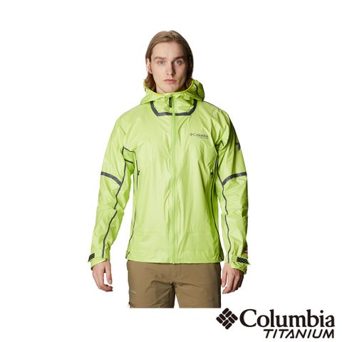 Columbia哥倫比亞 男款-鈦 Outdry 零滲透彈性防水外套-螢光綠 UWE13320FG
